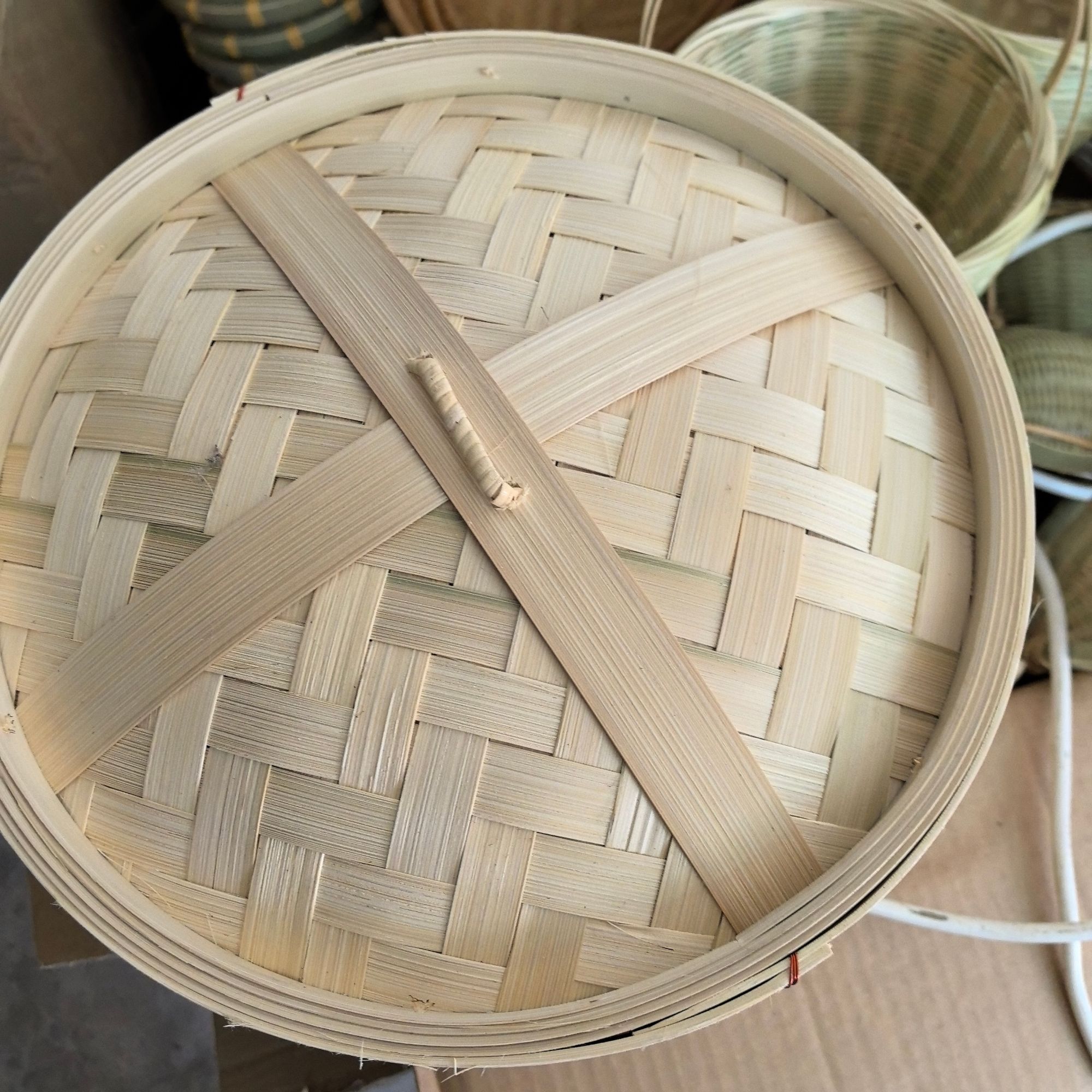 纯手工竹蒸笼27厘米两笼一盖5.5深