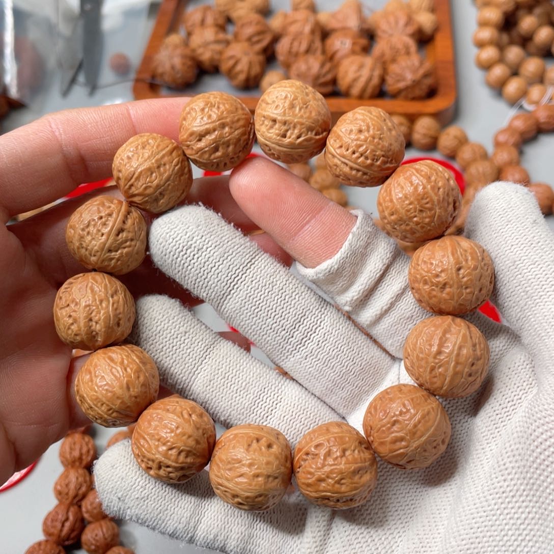 文玩核桃手串正圆青龙珠19.5mm