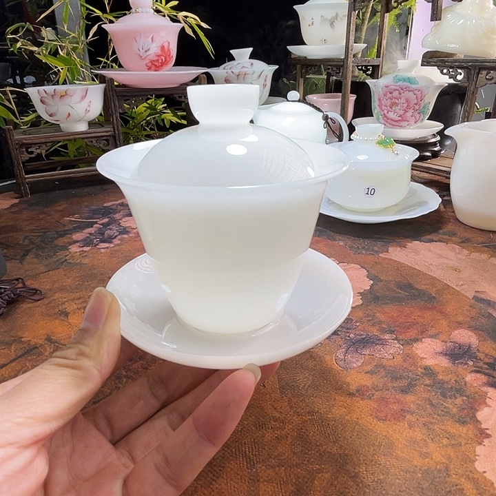 冰晶璞玉美人盖碗150ml