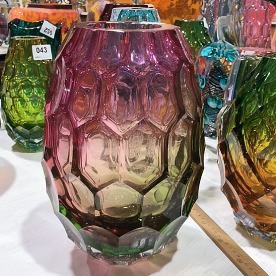 琉璃高度32厘米大号moser菠萝瓶