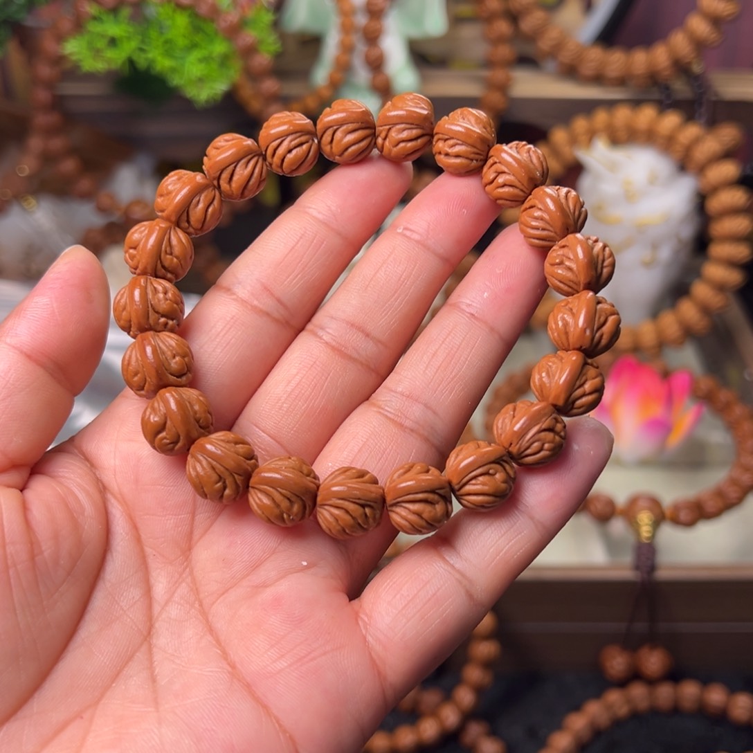 成****桃核手串双脊龙手串12