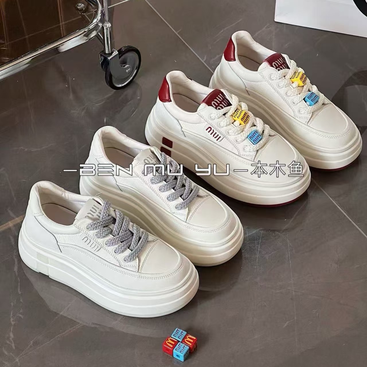 【韩衣舍】6853中跟透气秋季板鞋韩版时尚休闲鞋休闲鞋沙丘废土风