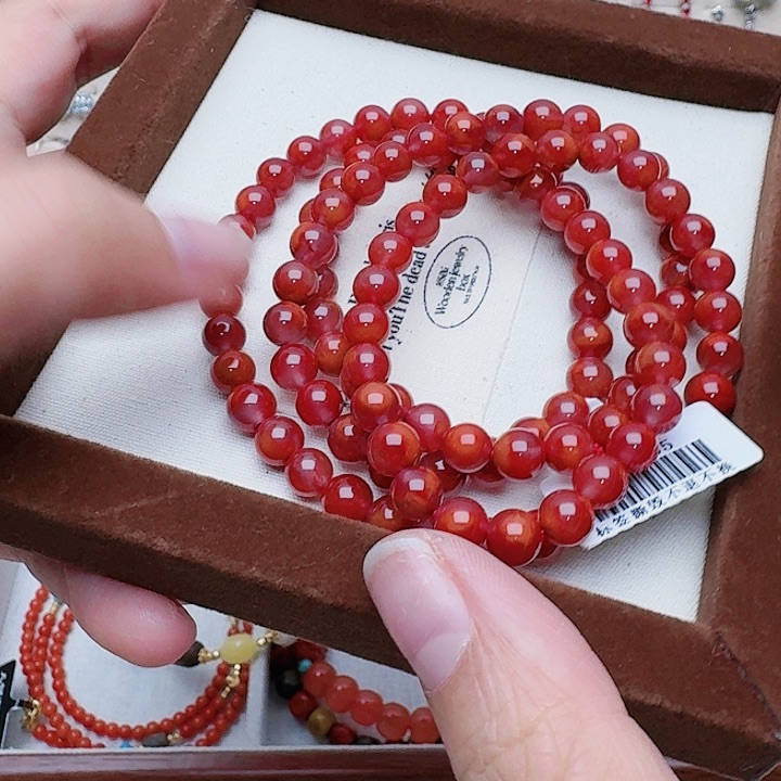 南红玛瑙颈饰未镶嵌项链