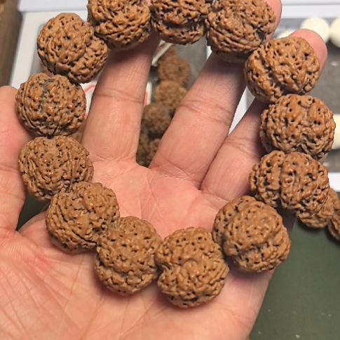 金刚菩提手串五星梅花大金刚手串，25左右尺寸，原皮原色