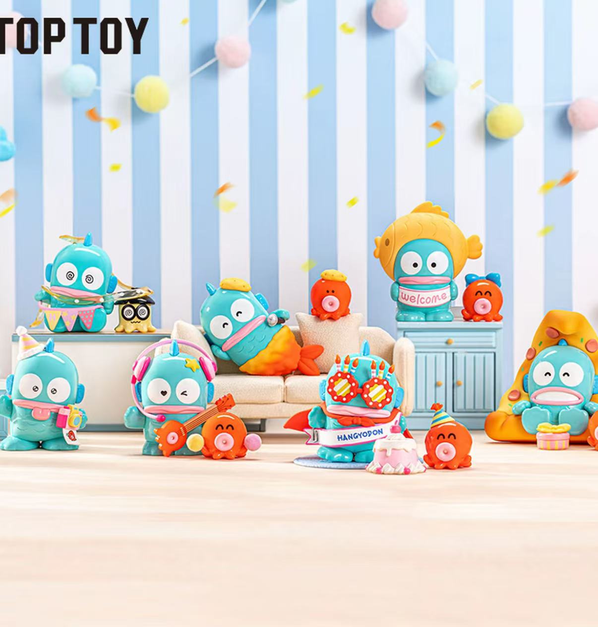 【三丽鸥】TOPTOY三丽鸥半鱼人生日大快乐系列丑鱼盲盒桌面摆件潮玩