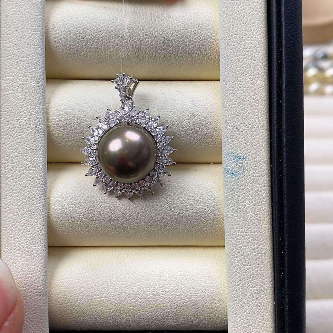 海水珍珠颈饰银S925镶嵌