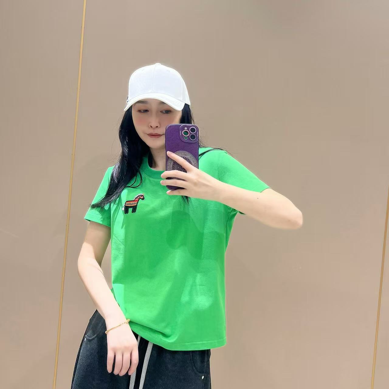 新款秋冬宽松型短袖510096显瘦洋气时尚百搭休闲体恤半袖圆领