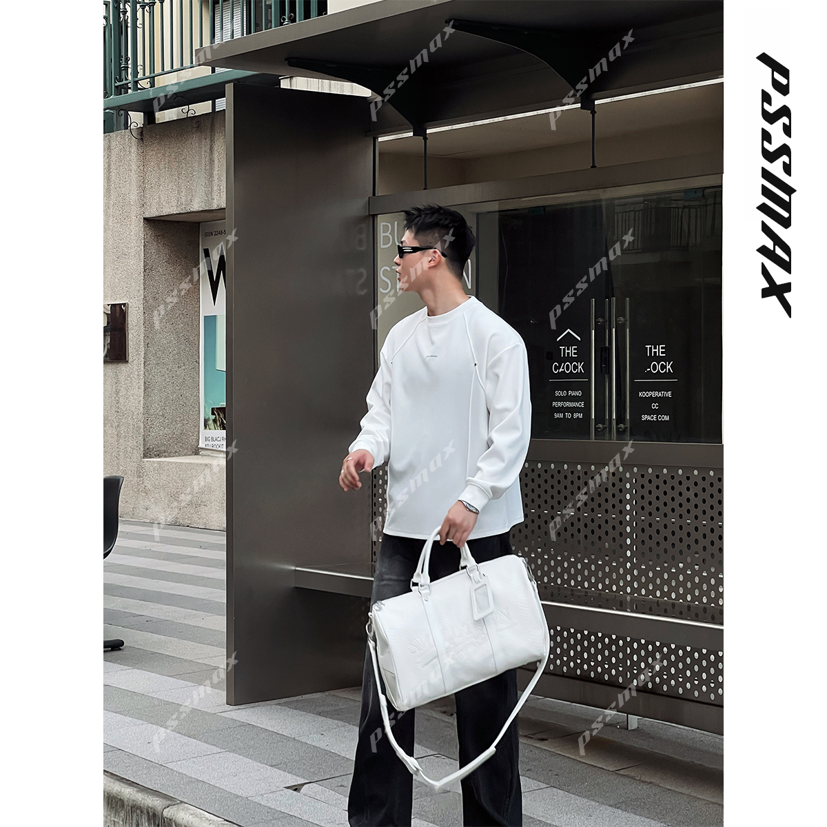 【现货】PSSMAX 胖俗俗【结构折线铆钉】2025秋冬宽松百搭长袖卫衣