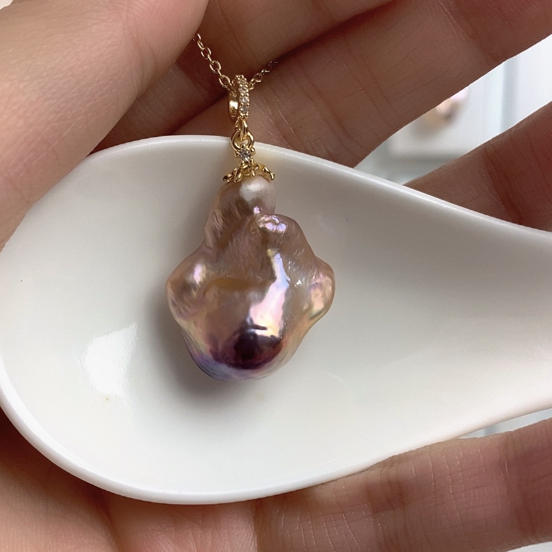 淡水珍珠颈饰银S925镶嵌