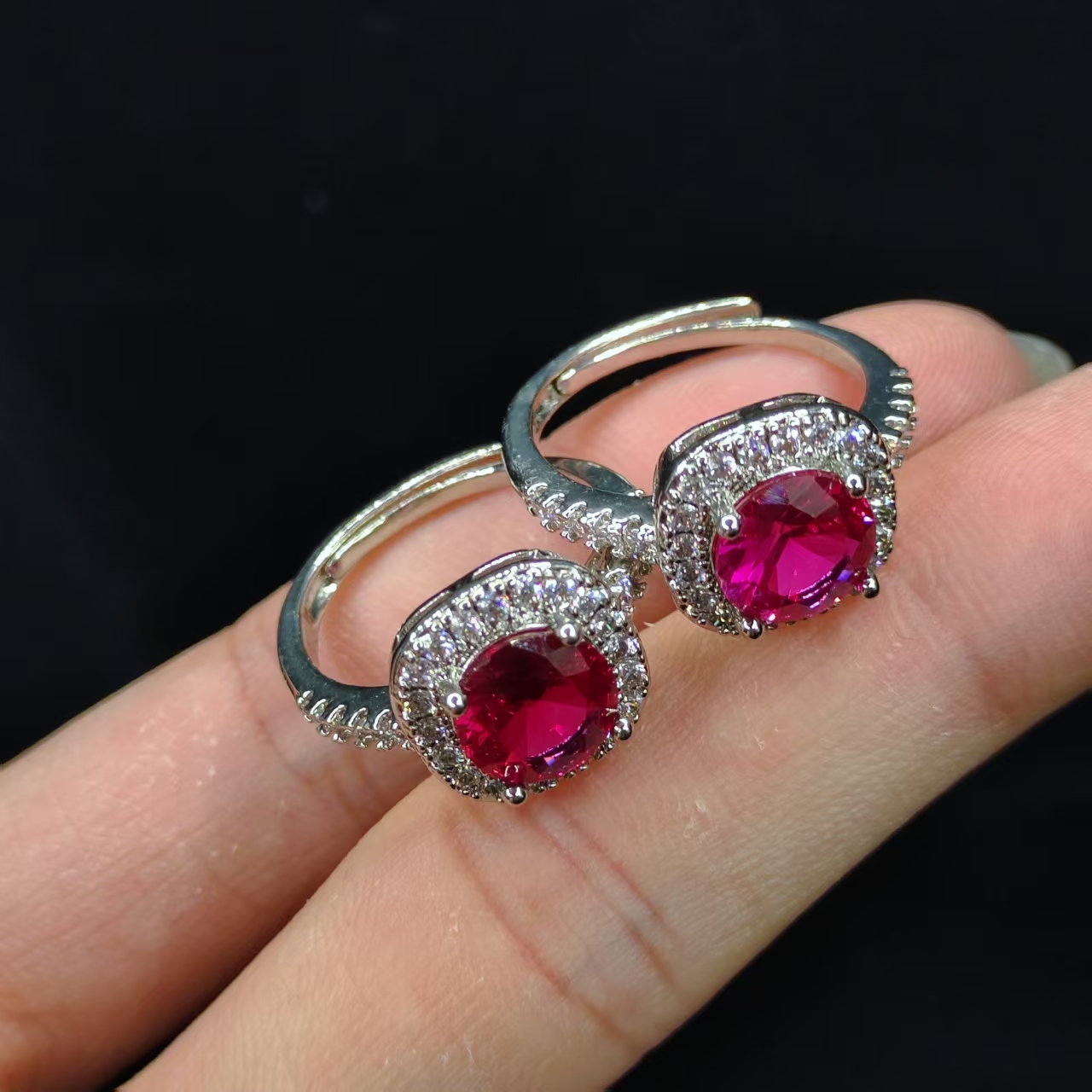 培育红宝石【龙龙严选】红宝石蛋面戒指J22【多样性发其一】约7mm