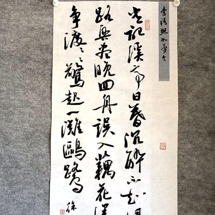 书法常记溪亭日暮34*68厘米手写书法四尺四开两平尺