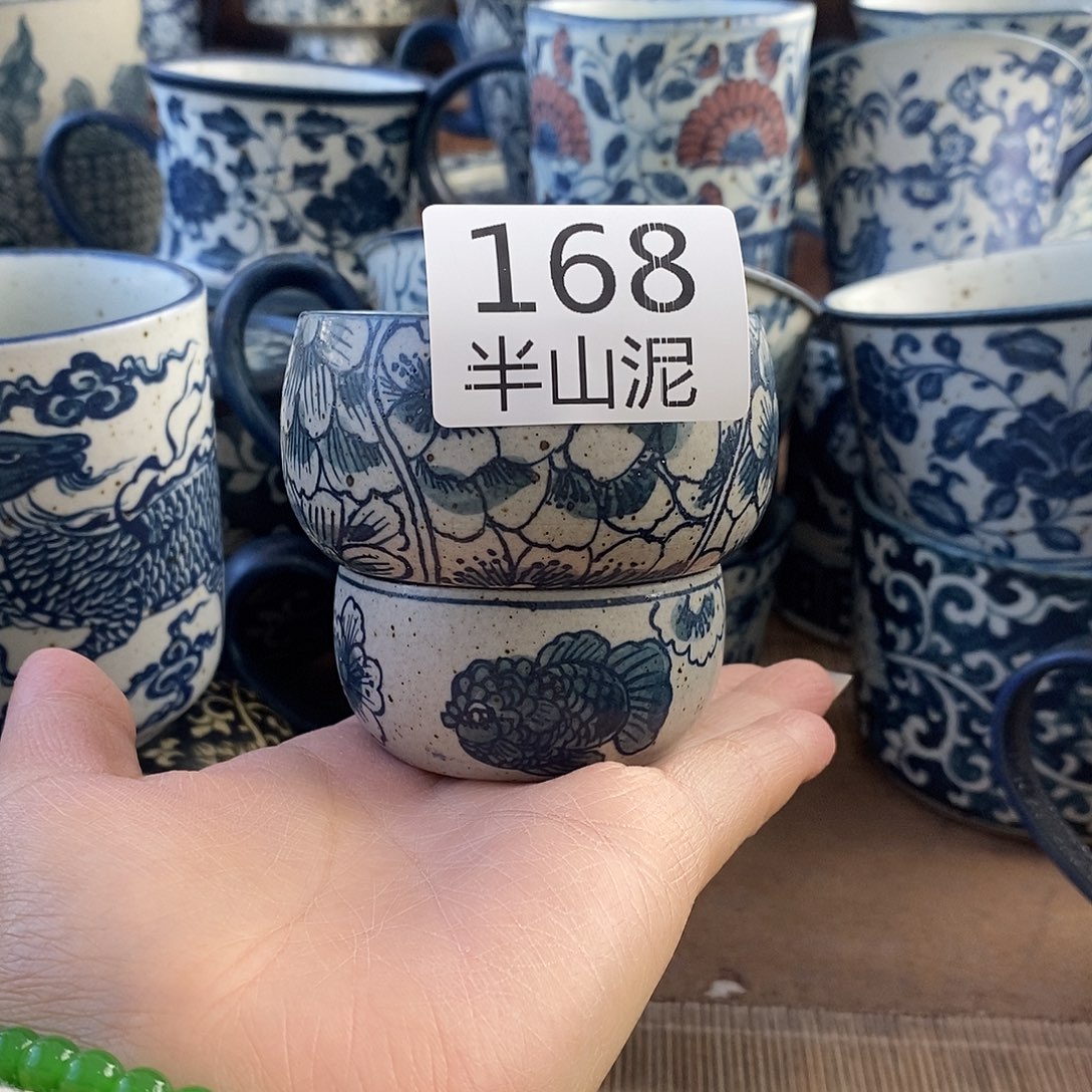 手工手绘青花高温陶瓷