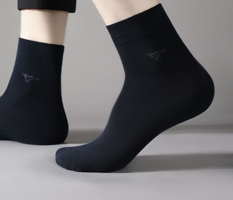 高端男袜轻职风透气中筒袜子春季纯色抽绳地雷系