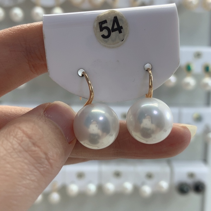 淡水珍珠耳饰银S925镶嵌