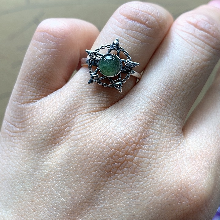 水晶水晶戒指银S925镶嵌