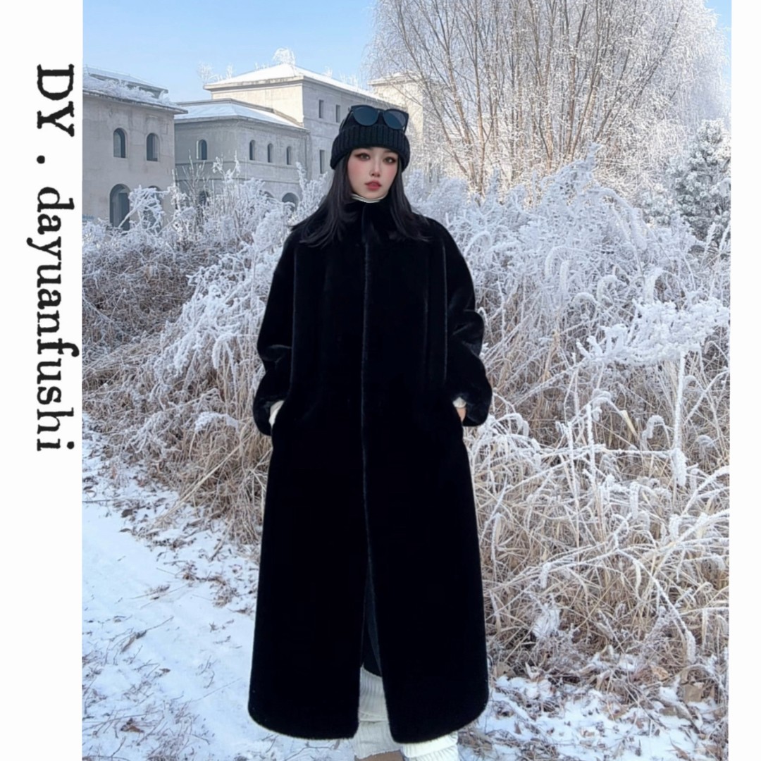 【照金山】欧貂净版经典高级感长款毛毛外套