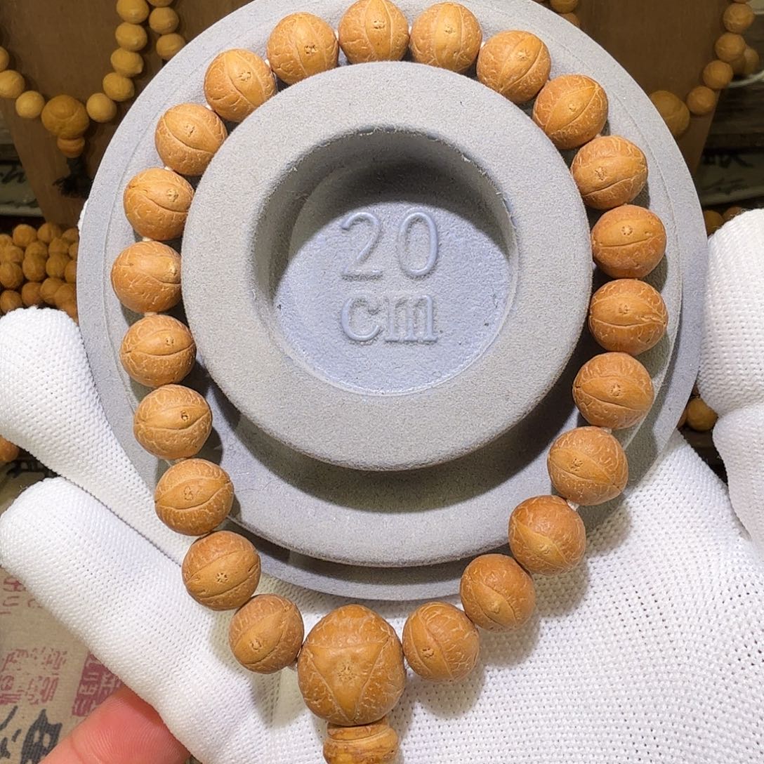 手串凤眼菩提油皮12mm黄皮壳