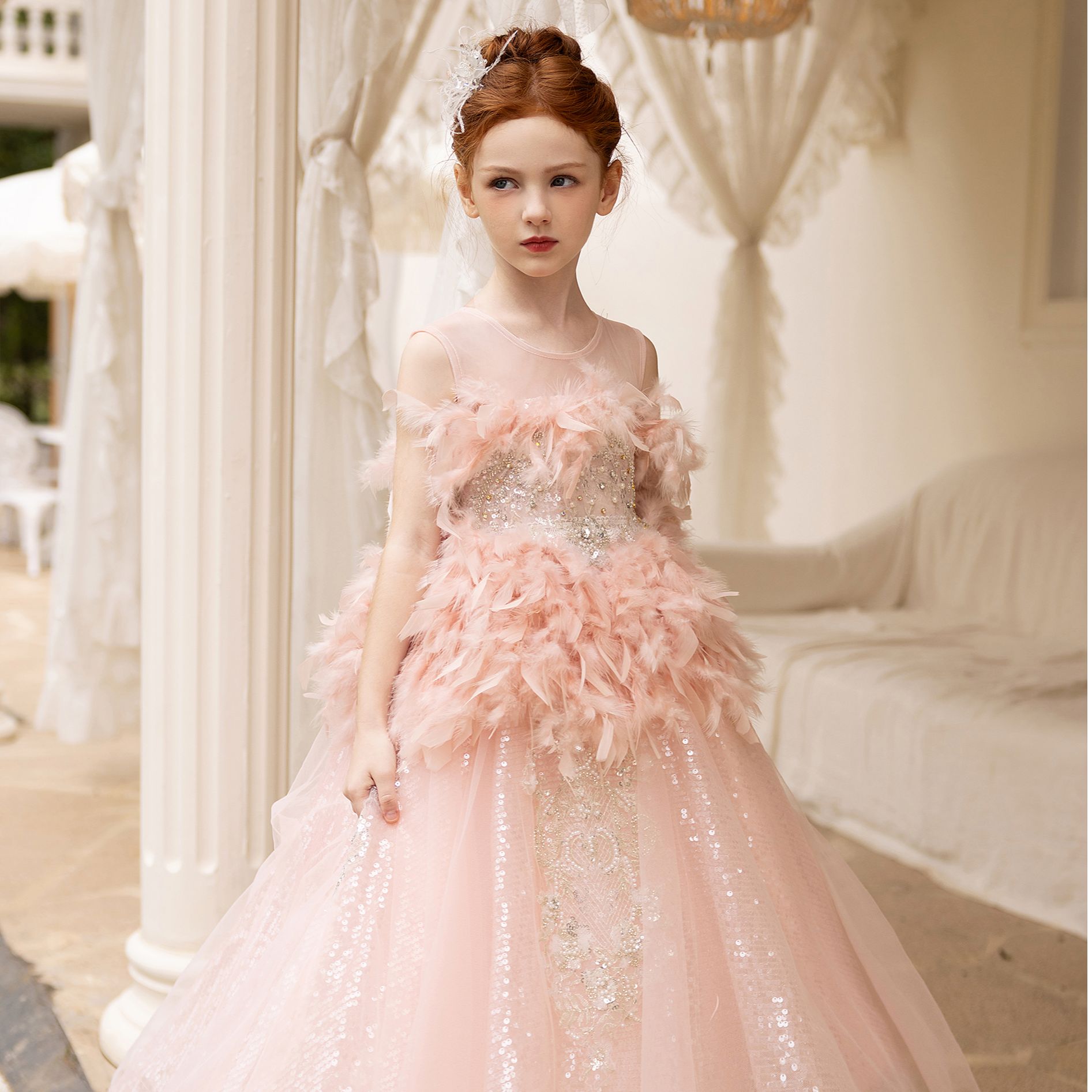 重工 公主风礼服 生日 花童 走秀 演出礼服