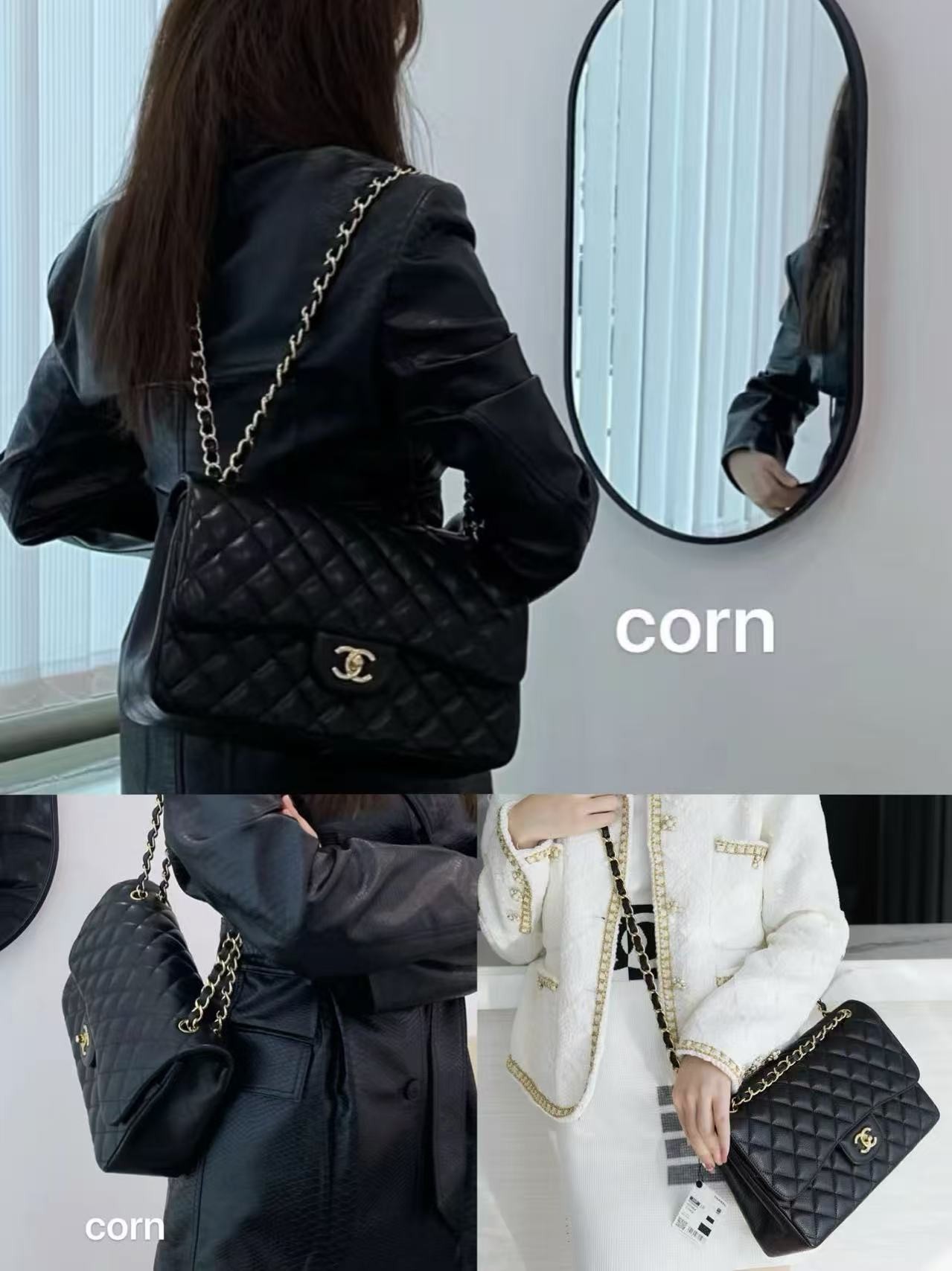 【顺丰包邮】新款鱼子酱菱格皮穿链肩斜挎包包配件包包带3