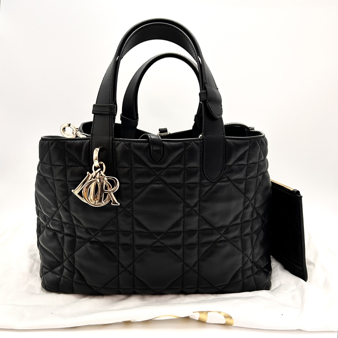 95新 DIOR/迪奥 toujours黑金中号子母手提包 05705