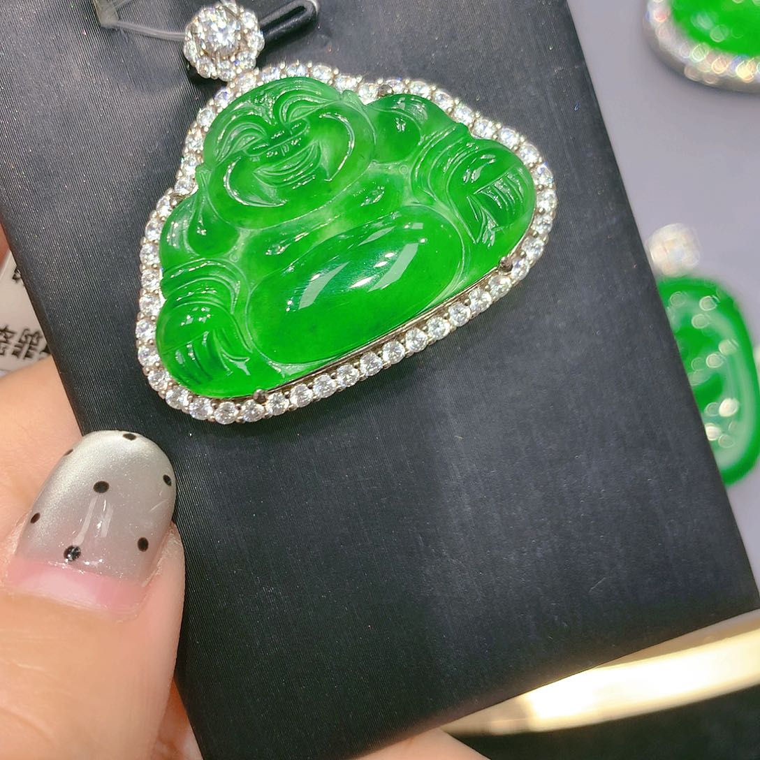 翡翠颈饰银S925镶嵌000888