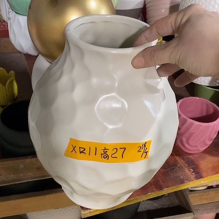 陶盆有孔 瑕疵针孔漏釉介意勿拍口 高