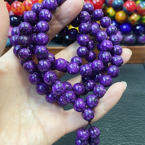 玛瑙未镶嵌手饰紫龙醇108