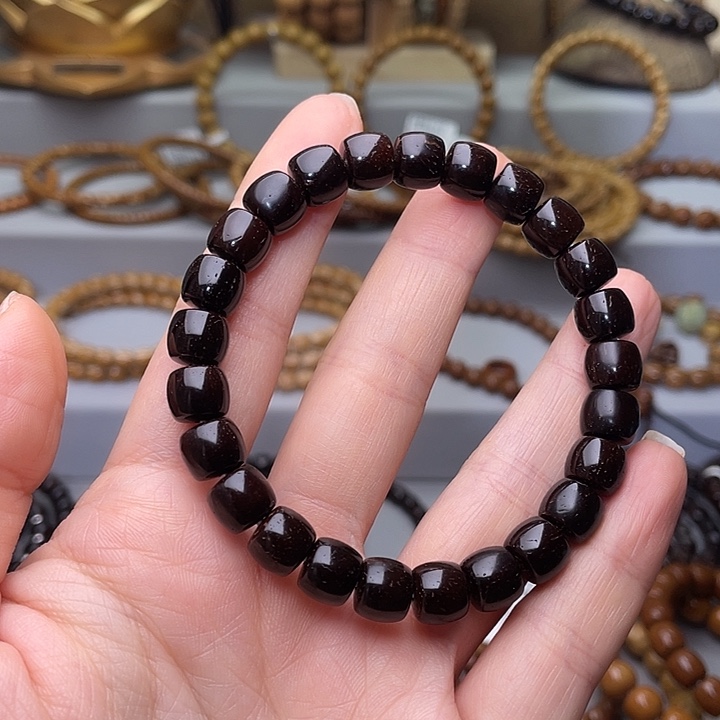 椰蒂吊坠万**通椰蒂9✖️8直切全品单圈手串福字银标