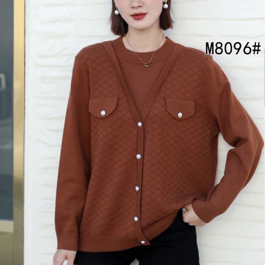 《风之信》孤品捡漏 极简风毛针织衫时尚套头复古长袖女装M8096#