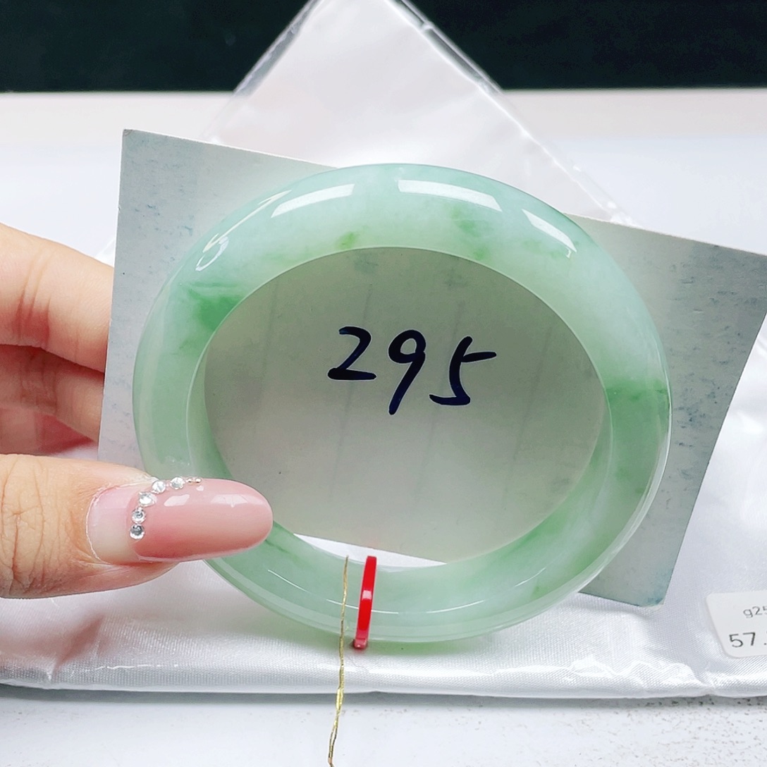 翡翠未镶嵌手镯 正圈57+