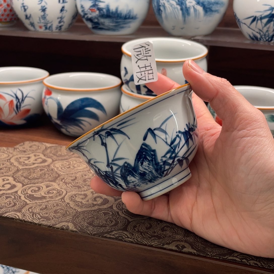 微瑕釉下彩纯手绘