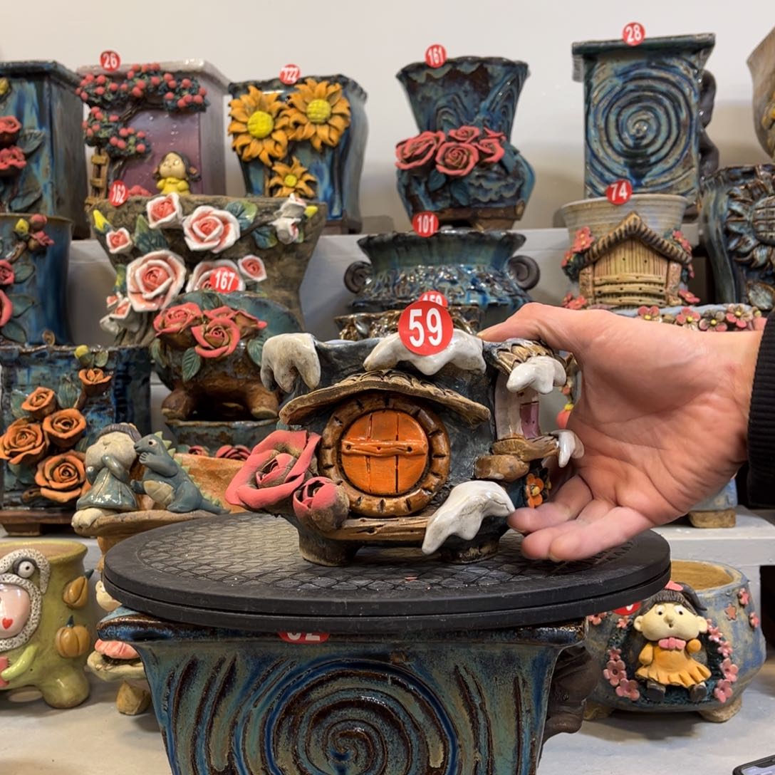 陶瓷微瑕59 号陶然花盆