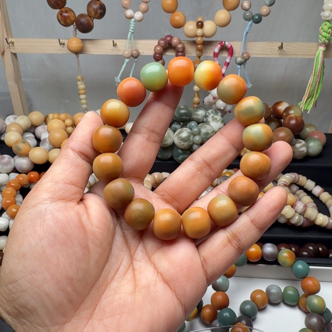 小***子手串菩提根/象牙果卡14干磨