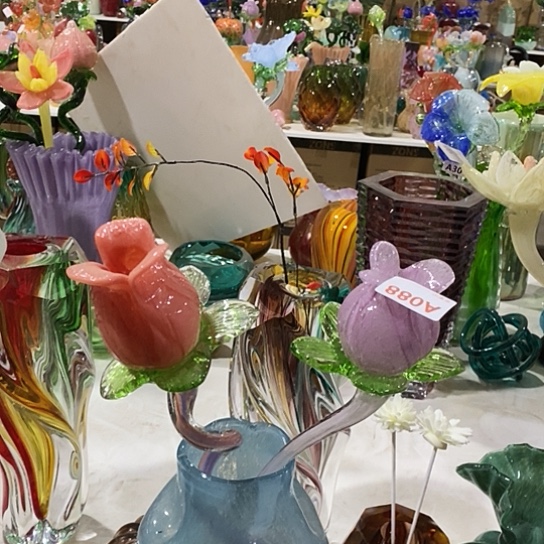 琉璃韩*花瓶高45厘米宽9厘米