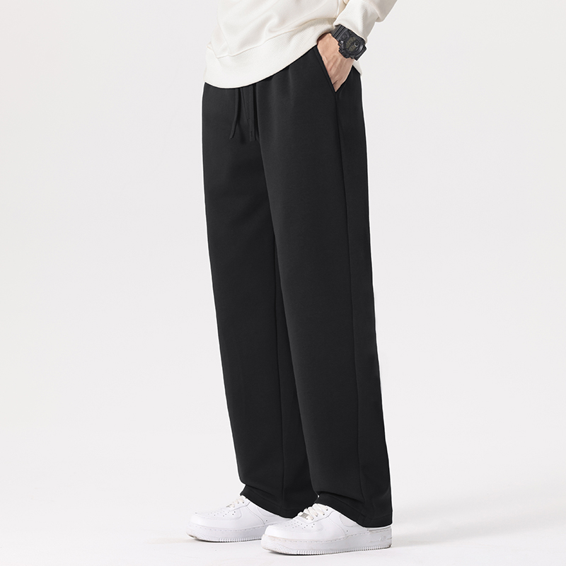 2025秋冬新款男士休闲裤大码垂感阔腿裤宽松直筒长裤子男百搭冬季