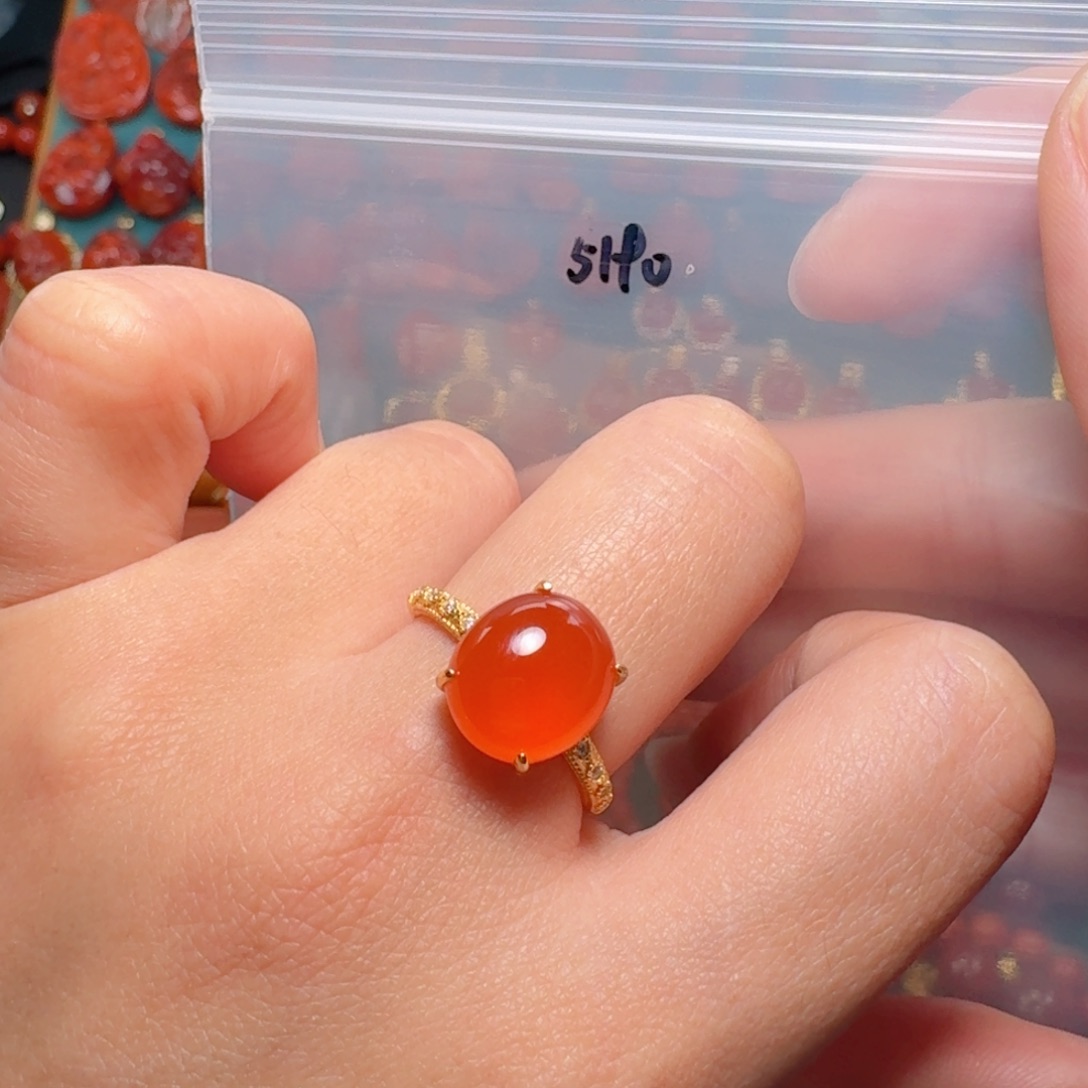 南红玛瑙南红银S925镶嵌