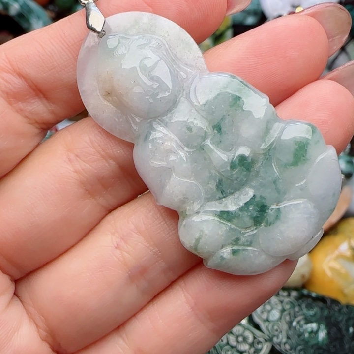 翡翠颈饰未镶嵌天然A货86