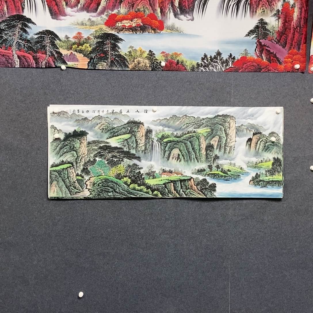 国画小六尺山水一副