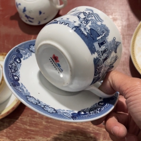 景德镇红叶陶瓷古典园林咖啡杯一套