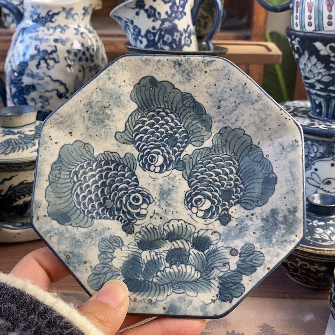 陶手工手绘青花高温陶瓷