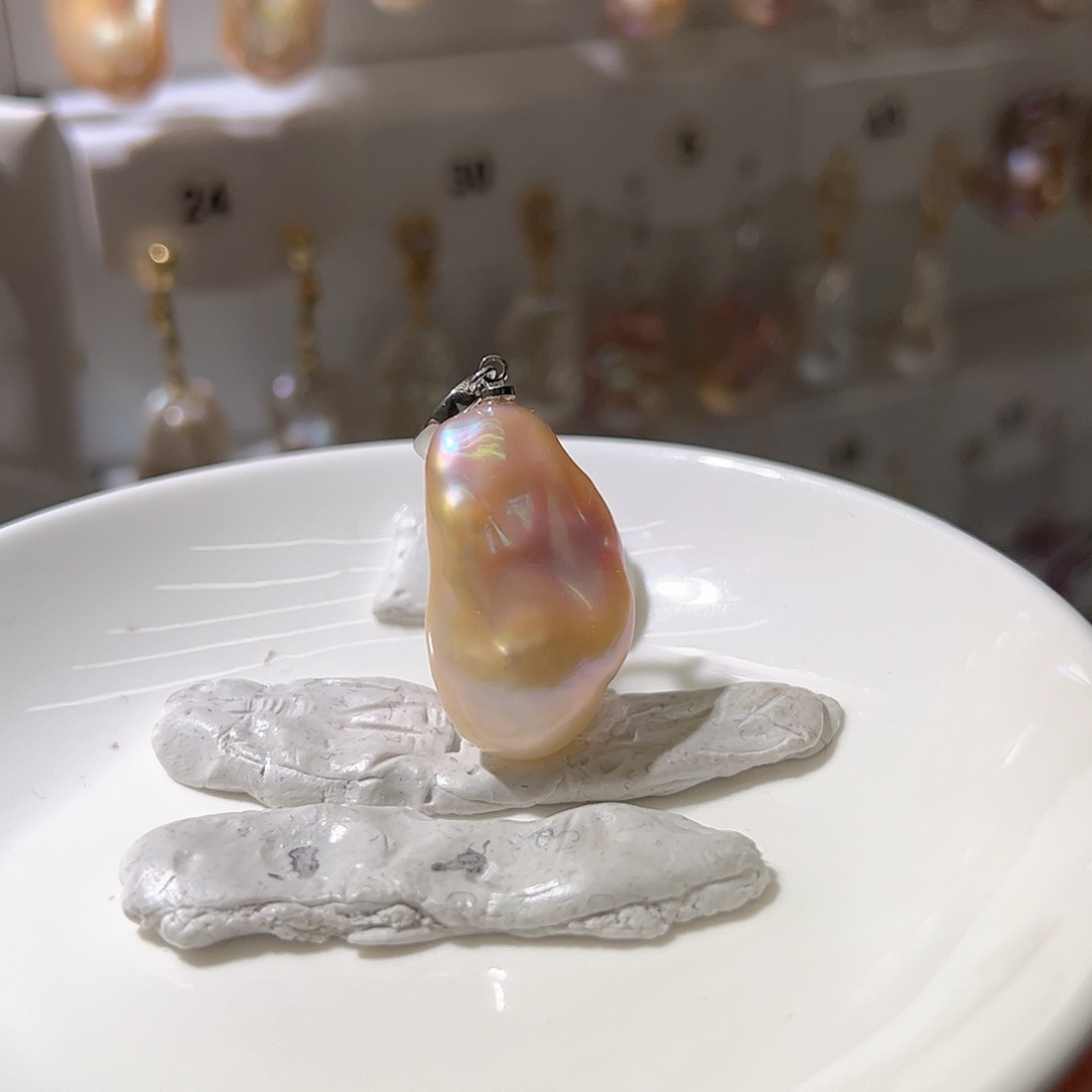 耳饰淡水珍珠银S925镶嵌