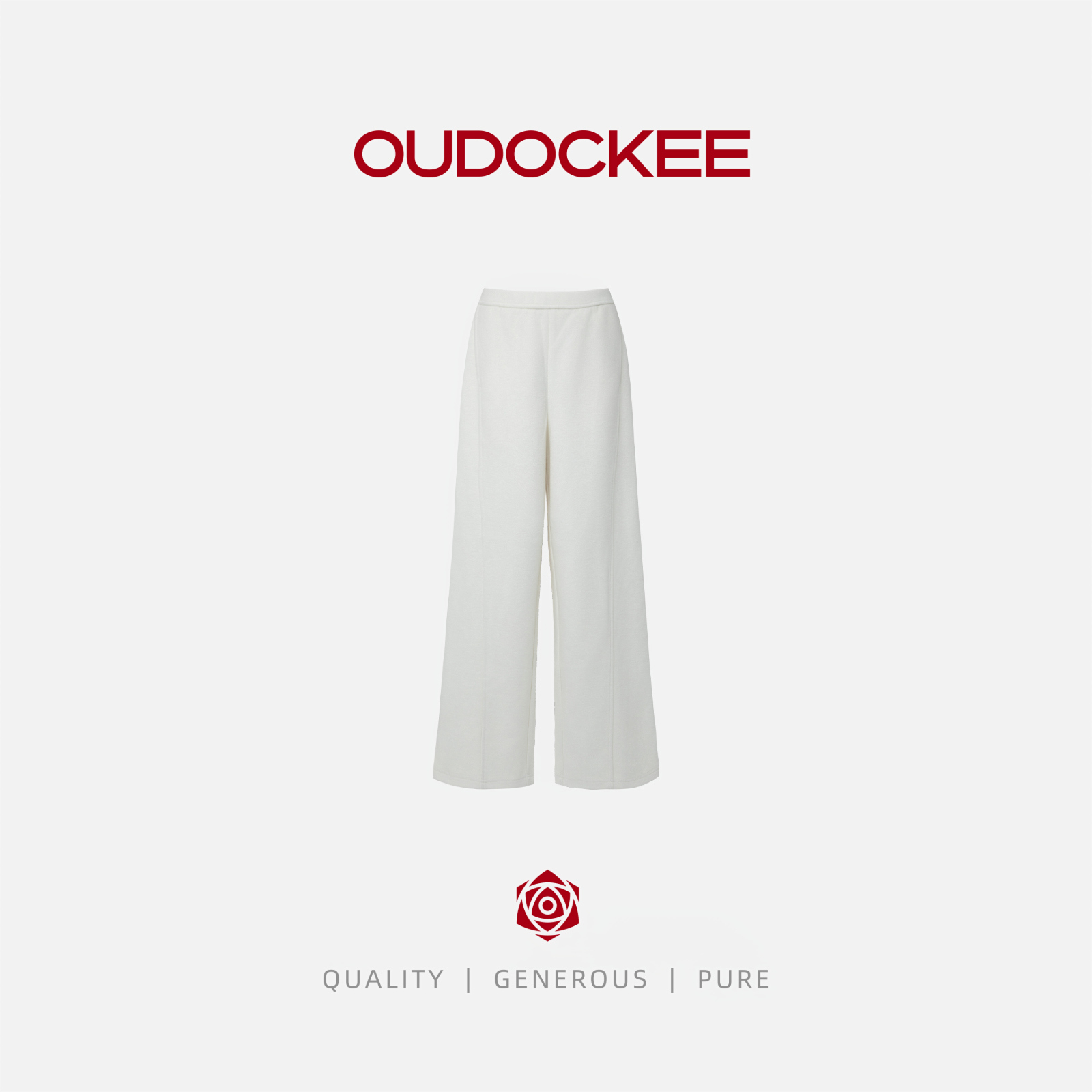 OUDOCKEE 鸥鸥 【绵羊毛】王者裤 高腰显瘦垂感休闲裤 KACX751T