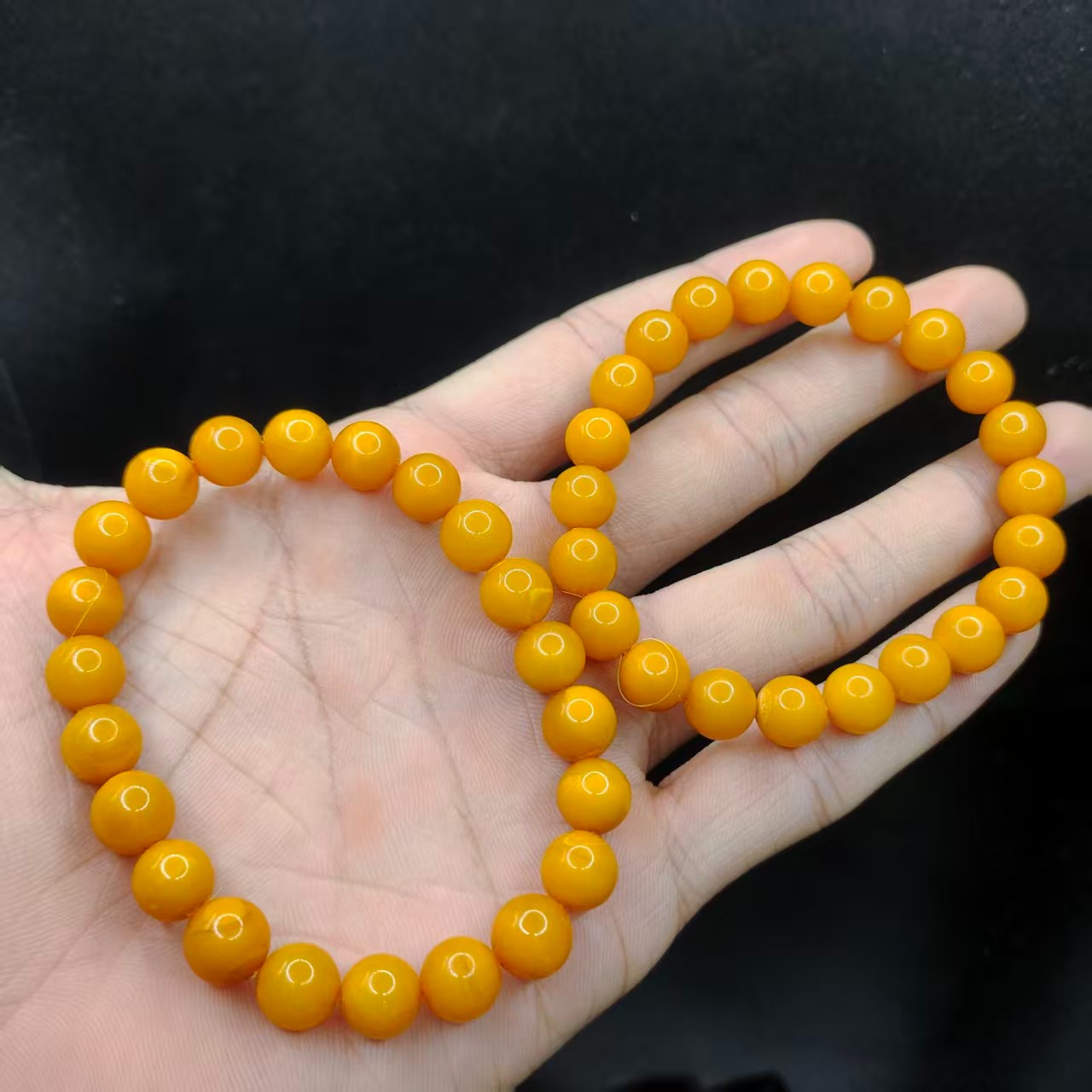 【康康严选】蜜蜡圆珠单圈手串MS7【多样性发其一】约8mm+
