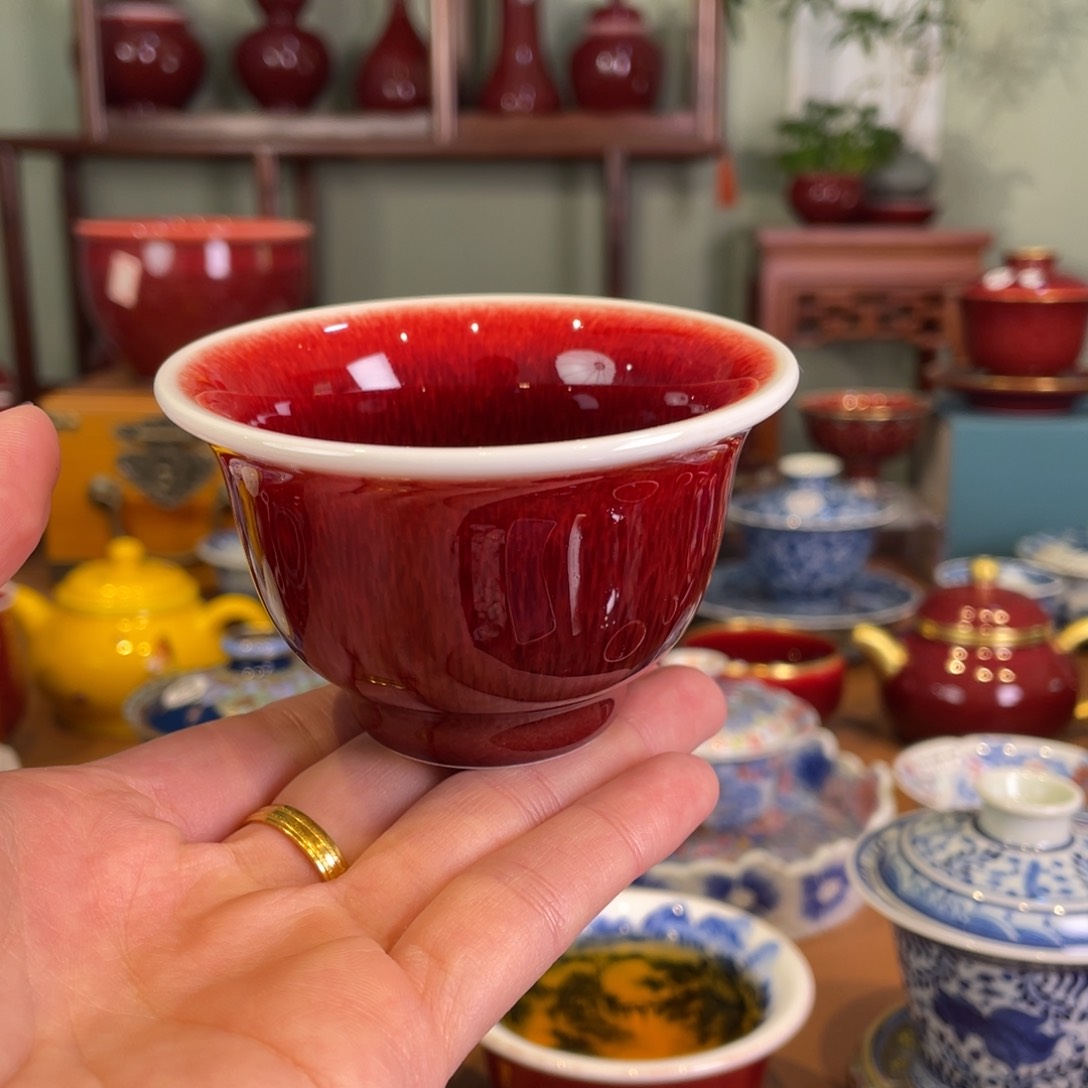 清欢雅玩原矿郎红福利小压手杯