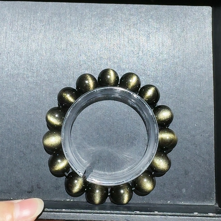 正***者黑曜岩未镶嵌手链