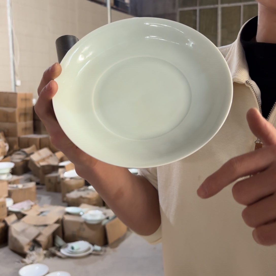 陶瓷8英寸影青深盘（源头工厂）6只