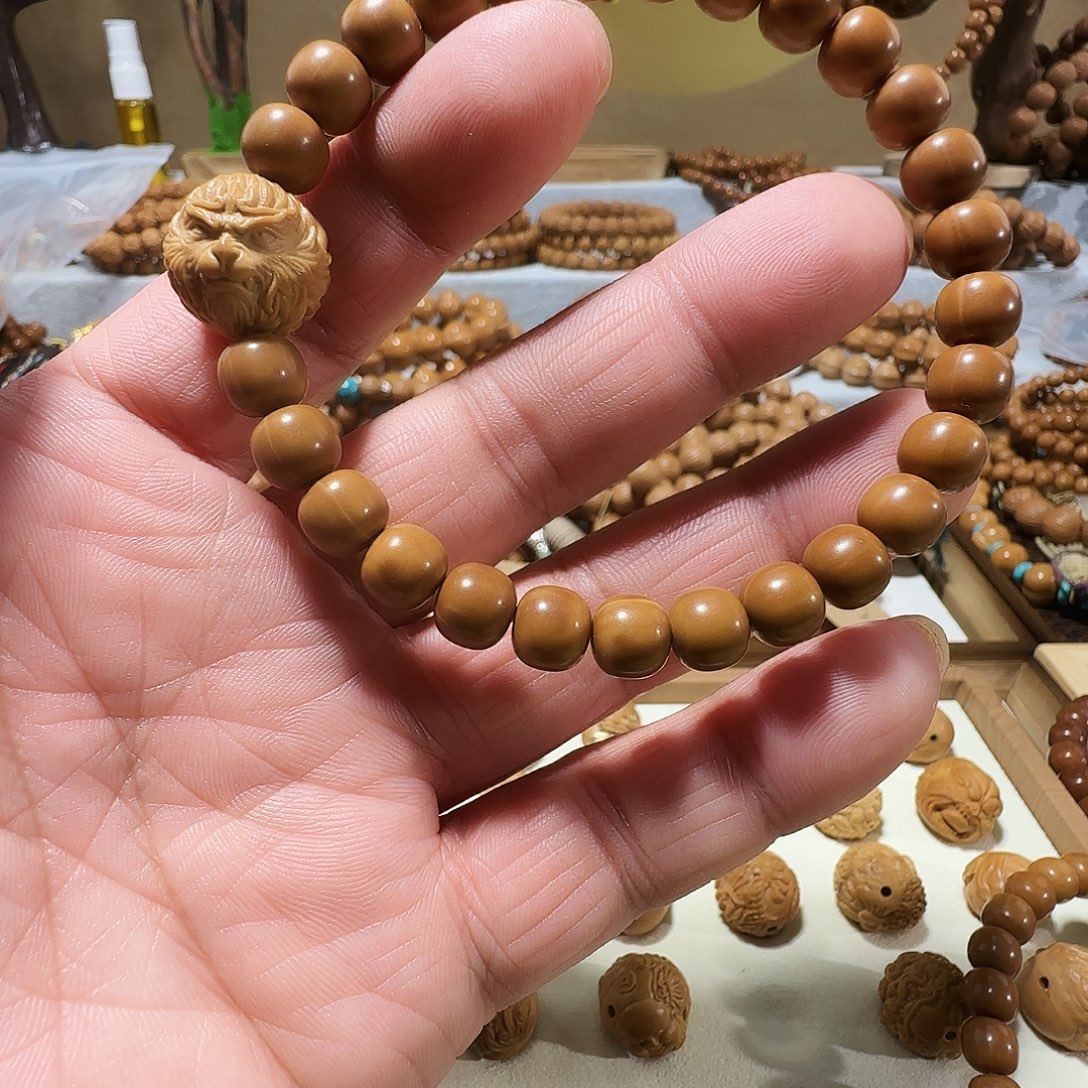 手串猴头核桃精品雕刻猴头手串老型87