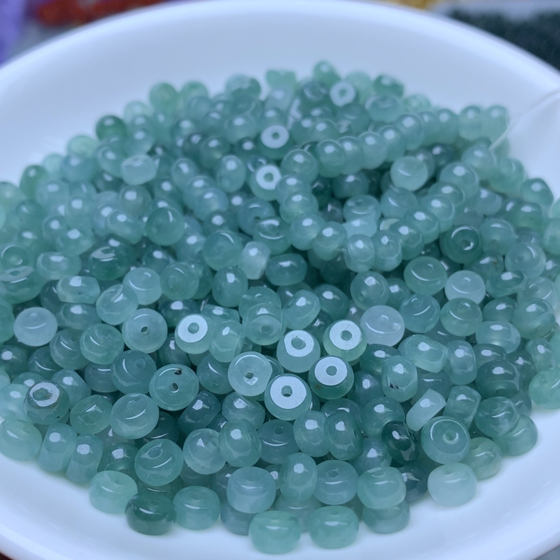 【闪购商品】未镶嵌翡翠手链卡3乘6冰蓝水算盘60个