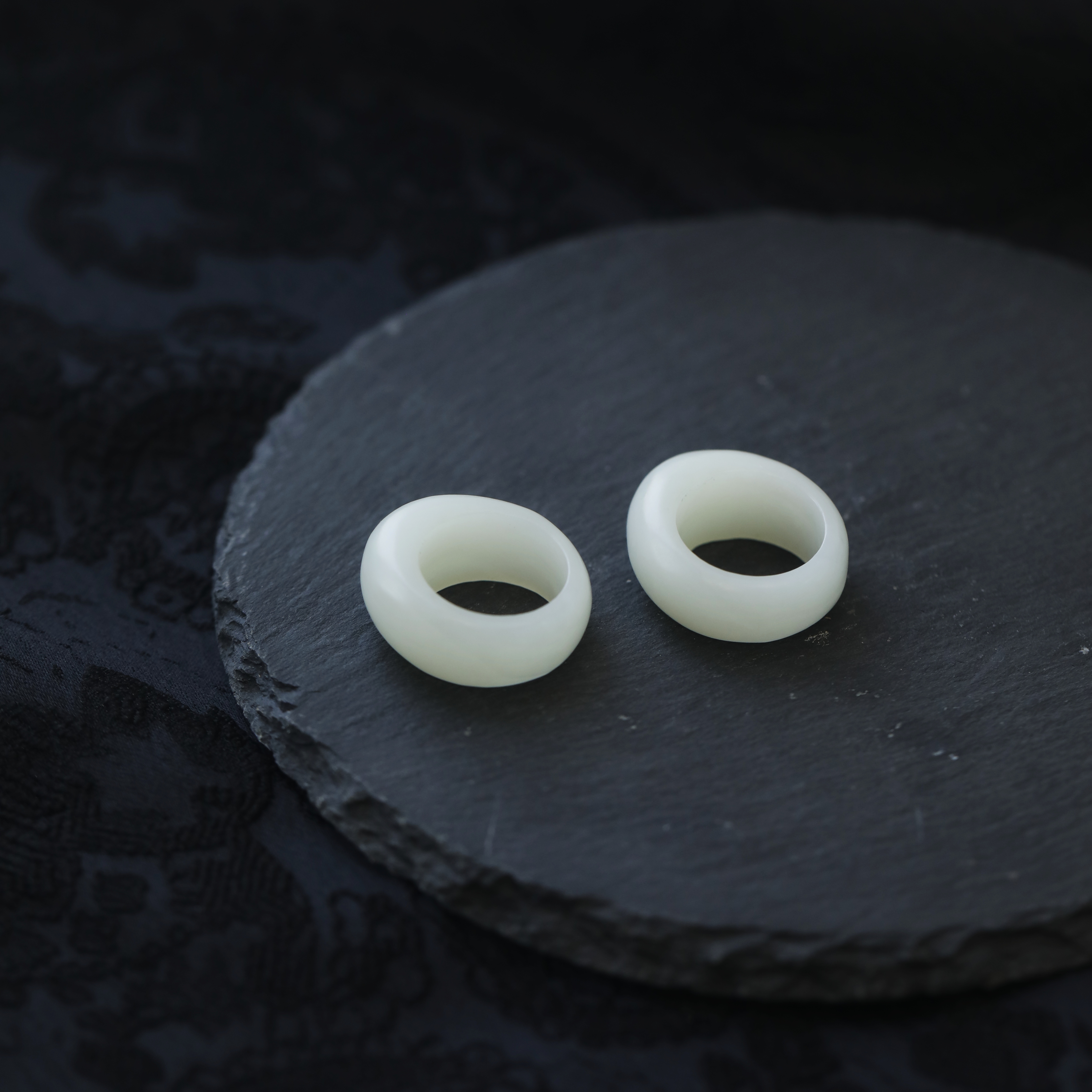 麦麦【泽禹】e天然和田玉 馒头 戒指 多样性发一