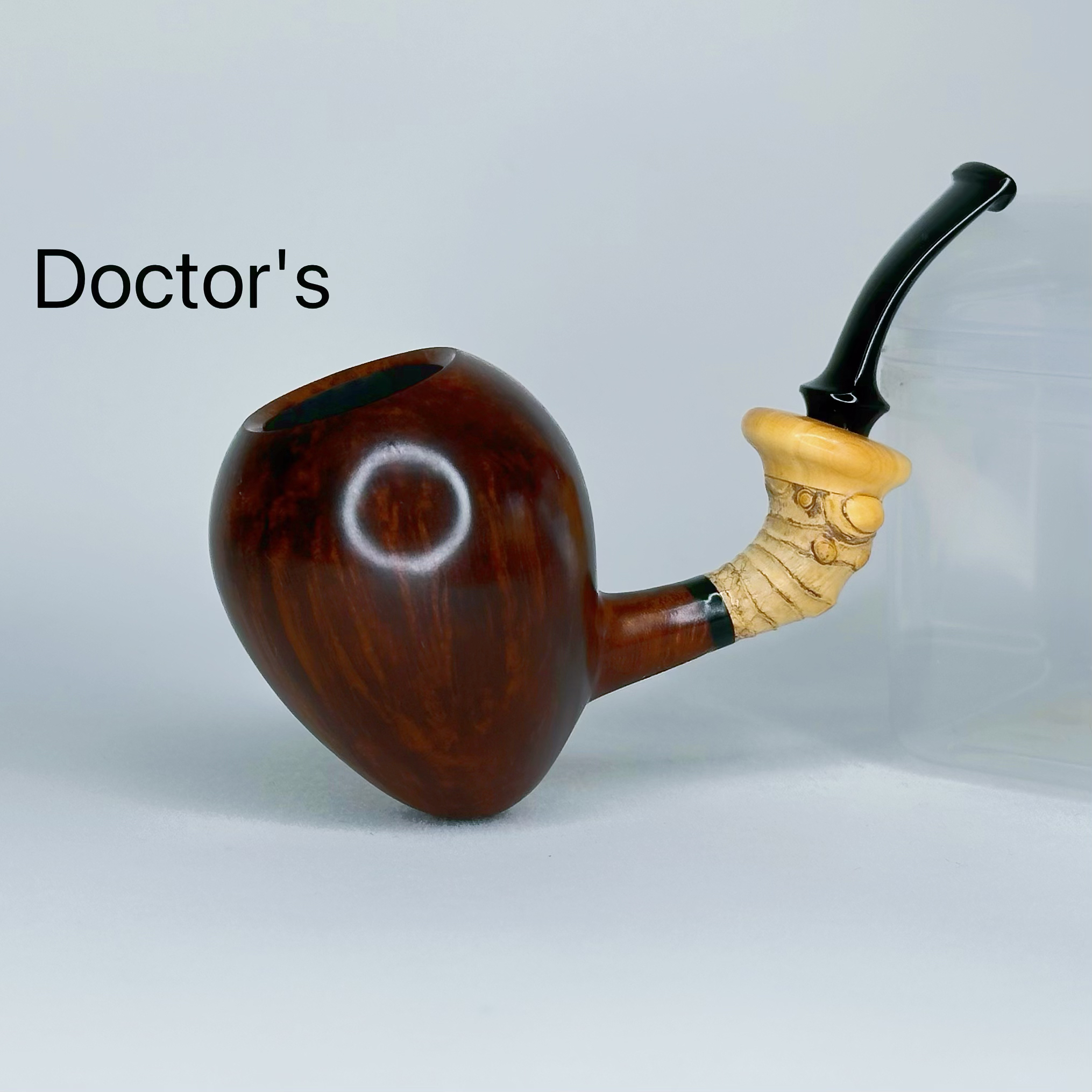 俄罗斯大师医生 自由橡果斗型老竹根石楠木手工烟斗
